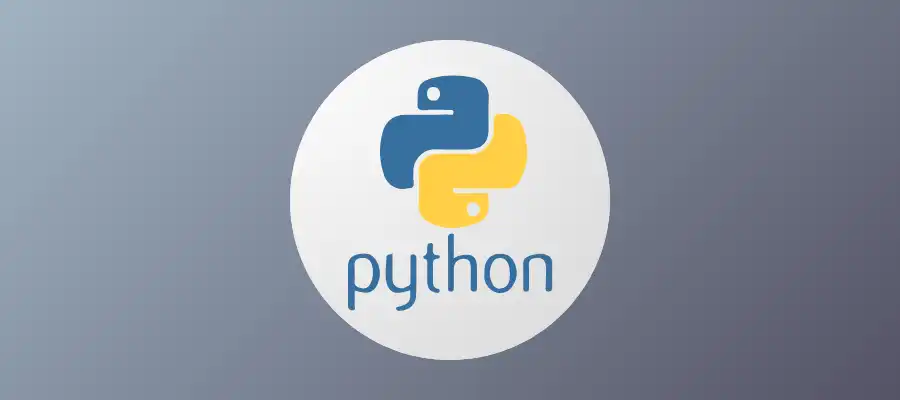 Python Logo on a Grey Background