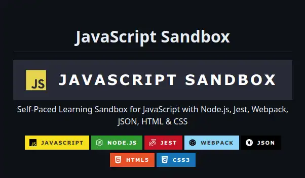 JavaScript Sandbox GitHub Repository Banner